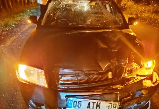 Otomobil ile Motosiklet çarpıştı! 1 ölü, 1 yaralı
