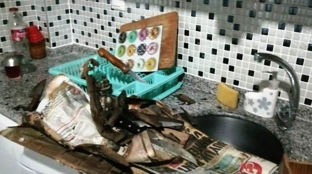 Mutfaktaki yağ tenceresi alev aldı 1 yaralı  