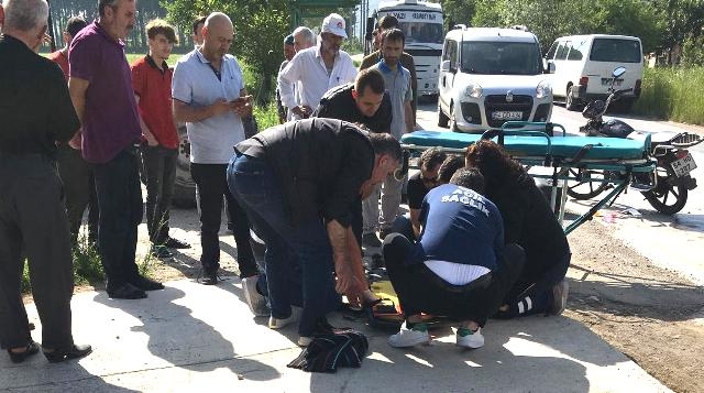 TRAKTÖR – MOTORSİKLET ÇARPIŞTI 1 YARALI     